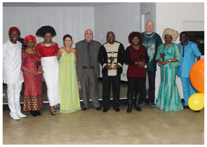 2017 Servants of Honour Recipent with Mayor Greg Moore of Port Coquitlam, Sponsors Joe and Eleanor Tehrani of Olympic Projects, Jane Muena, KenBC President and Afro Gala Founders, Onyeka and Linda Dozie.